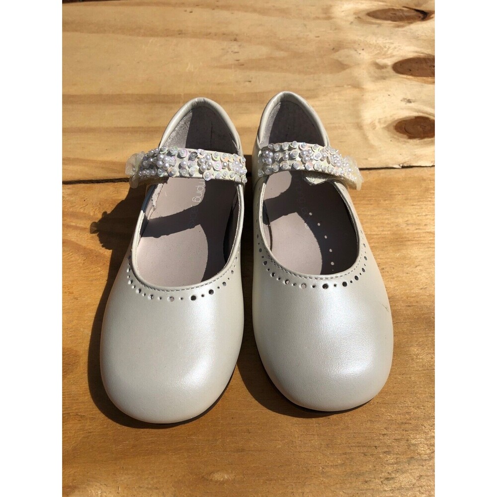 Jumping Jacks Annalise Beige Girls Mary Janes Shoes Size 8M